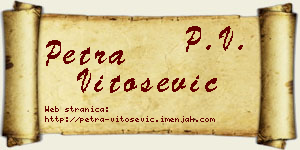 Petra Vitošević vizit kartica